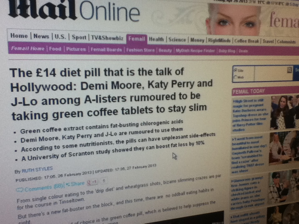 Green coffee extract skeptic